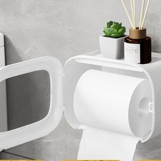 トイレットペーパーホルダー 多機能収納付き壁掛け式トイレットペーパーホルダー