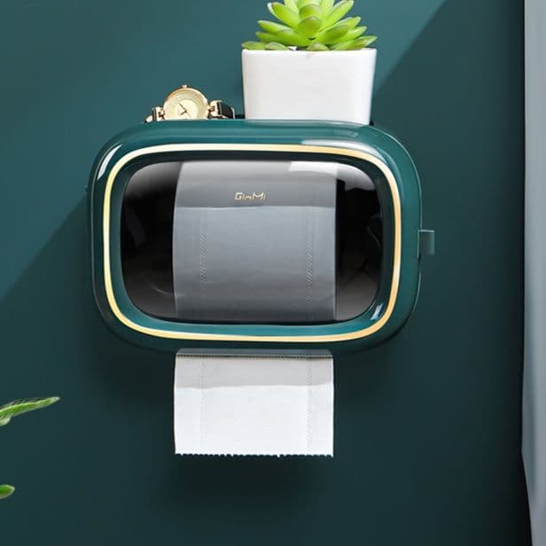 トイレットペーパーホルダー 多機能収納付き壁掛け式トイレットペーパーホルダー