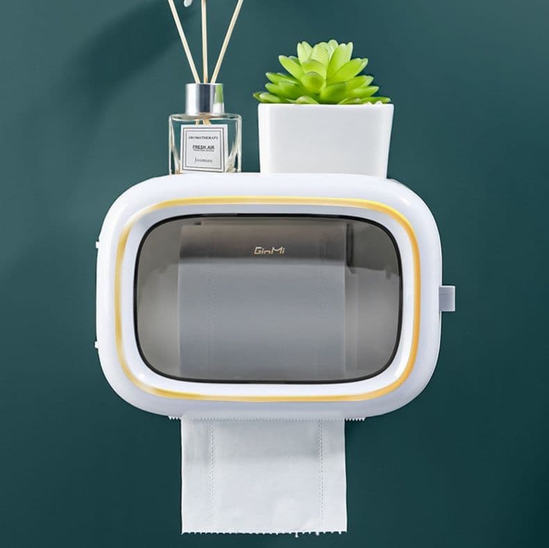 トイレットペーパーホルダー 多機能収納付き壁掛け式トイレットペーパーホルダー