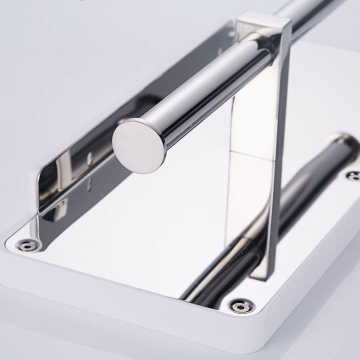 トイレットペーパーホルダー 収納棚付き壁掛け式2連トイレットペーパーホルダー