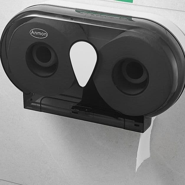 トイレットペーパーホルダー 大容量ロール対応 2連壁掛け式