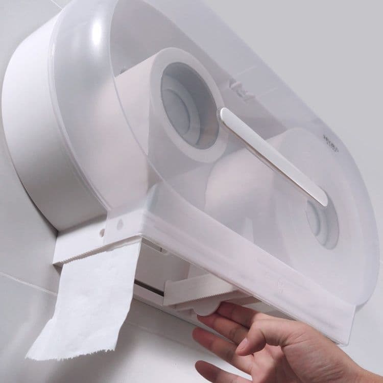 トイレットペーパーホルダー 壁掛け式2連収納トイレットペーパーホルダー