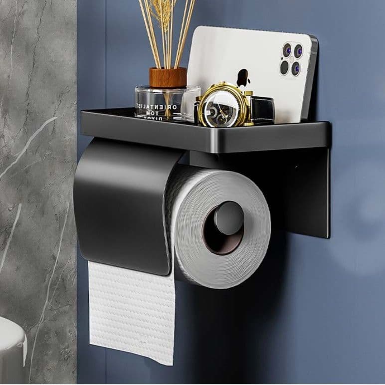 トイレットペーパーホルダー 多機能収納棚付きトイレットペーパーホルダーカバー