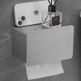 トイレットペーパーホルダー 壁掛け収納付きトイレットペーパーホルダー