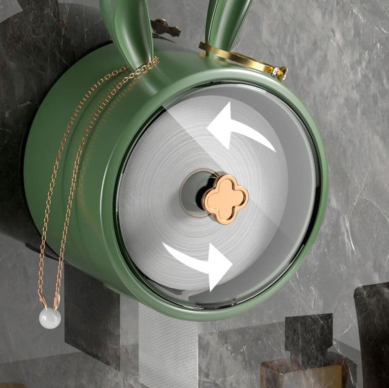 トイレットペーパーホルダー うさぎ耳付きトイレットペーパーホルダーカバー