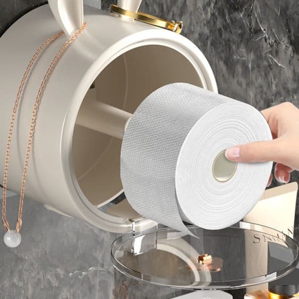 トイレットペーパーホルダー うさぎ耳付きトイレットペーパーホルダーカバー