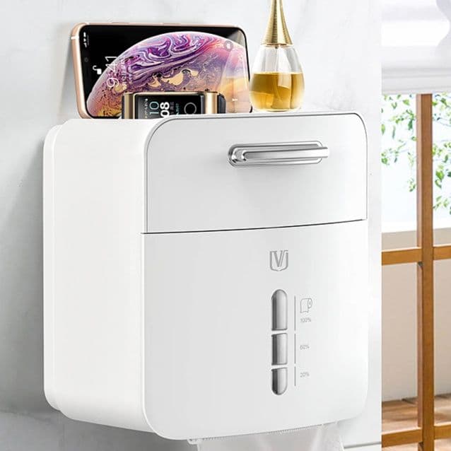 トイレットペーパーホルダー 多機能壁掛けトイレットペーパー収納棚