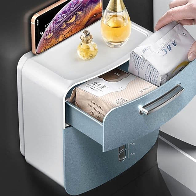 トイレットペーパーホルダー 多機能壁掛けトイレットペーパー収納棚