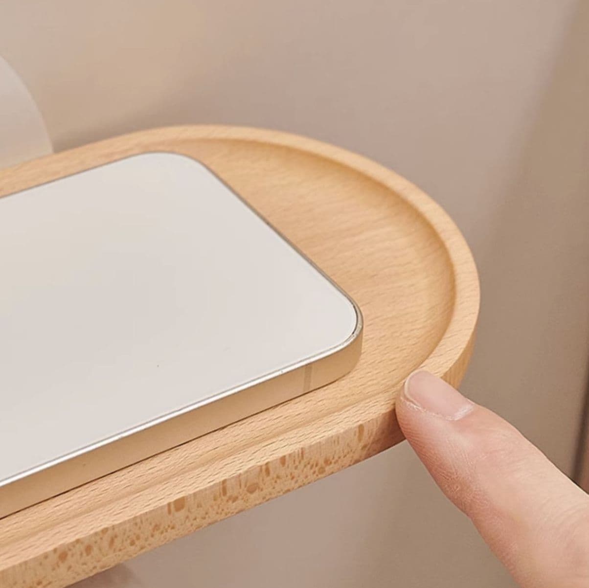 トイレットペーパーホルダー 木製棚付きトイレットペーパーホルダー