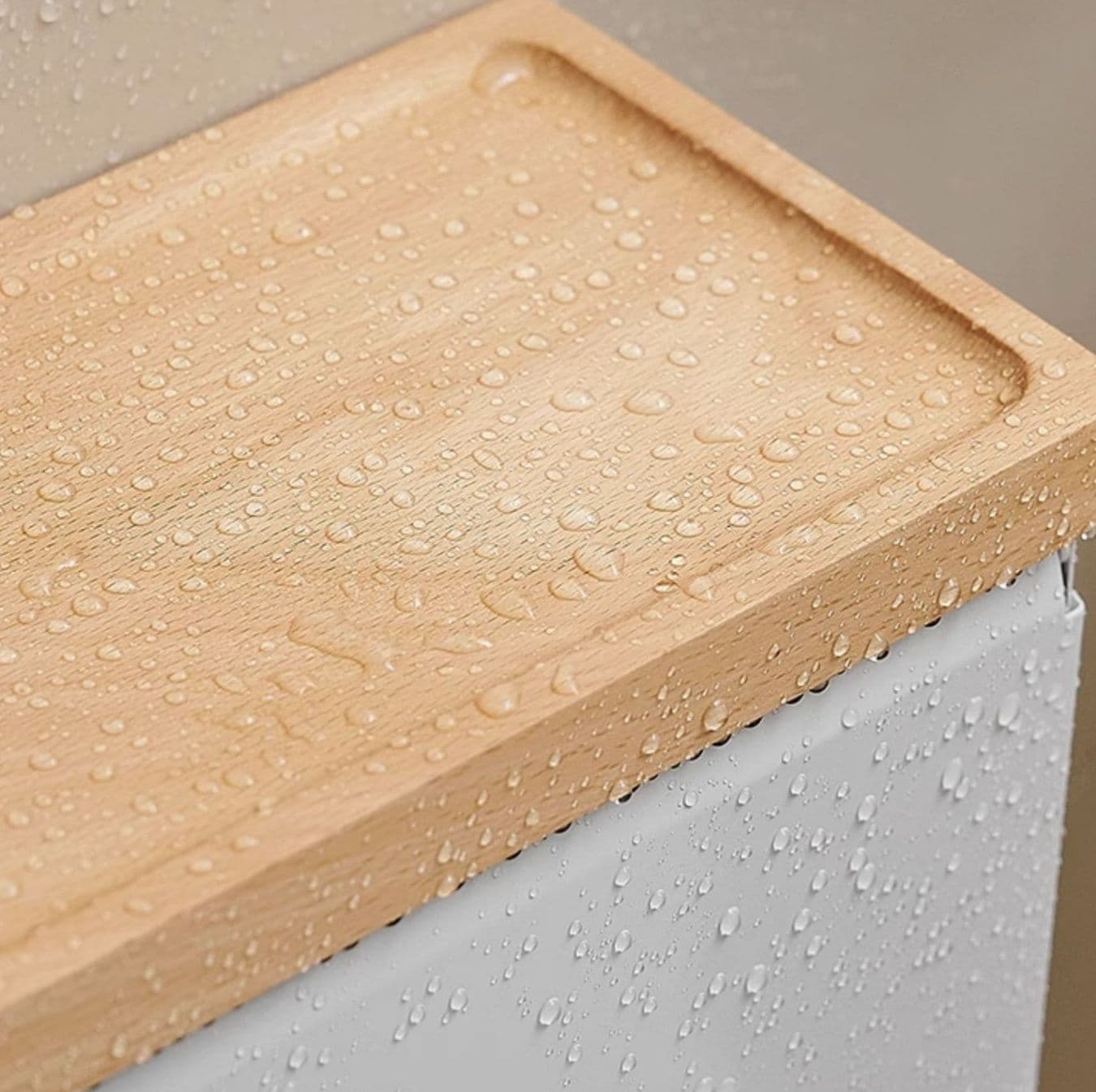 トイレットペーパーホルダー 壁掛け木製天板付きトイレットペーパーホルダー