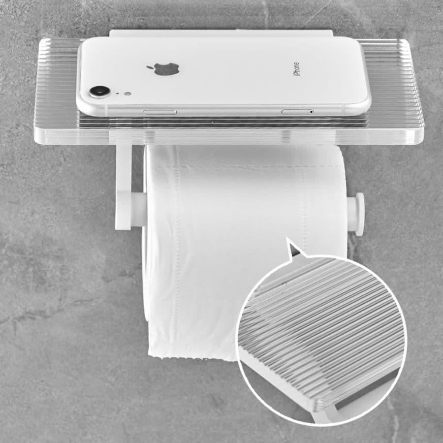 トイレットペーパーホルダー 滑り止め付き多機能トイレットペーパーホルダー棚