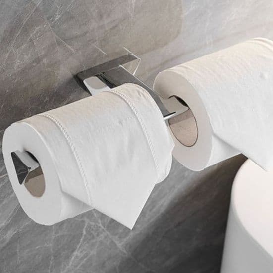 トイレットペーパーホルダー ダブルアーム式ステンレスホルダー