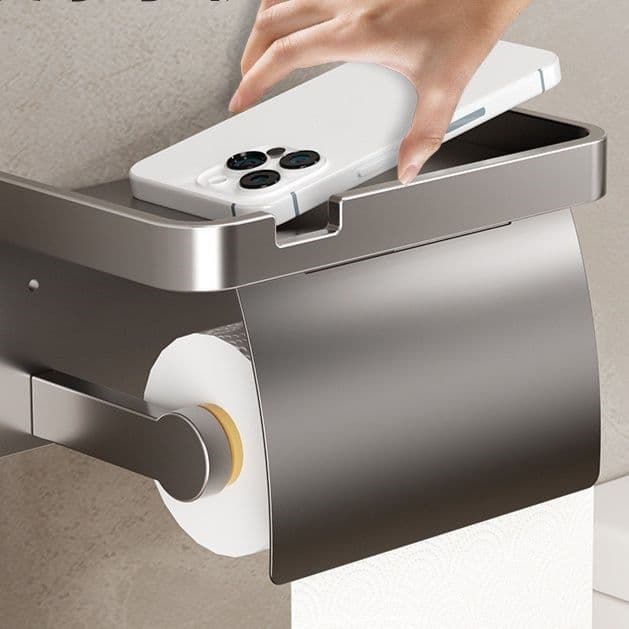 トイレットペーパーホルダー 壁掛け式多機能トイレットペーパーホルダー棚付き
