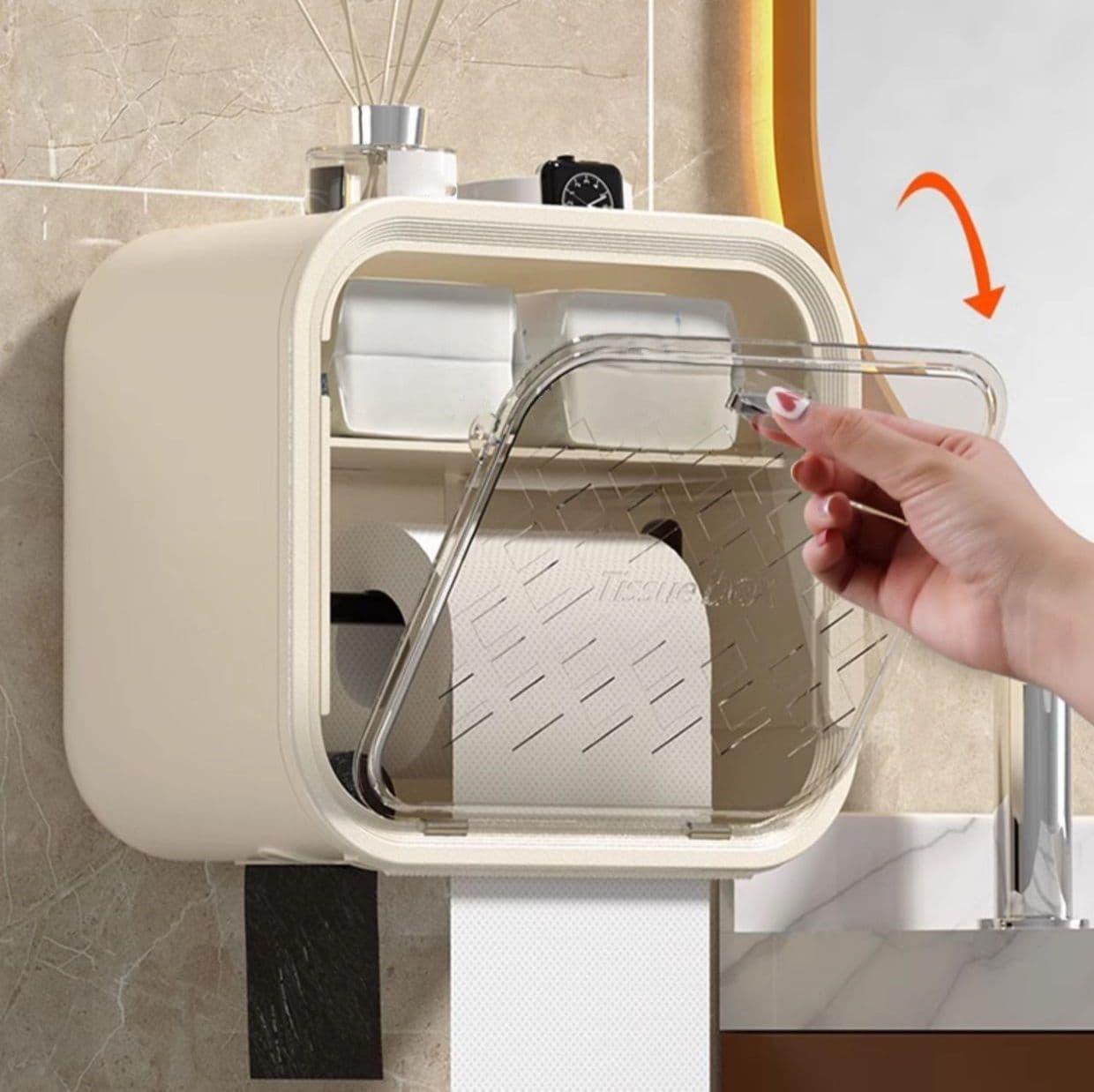 トイレットペーパーホルダー 多機能壁掛け式トイレットペーパーホルダーカバー