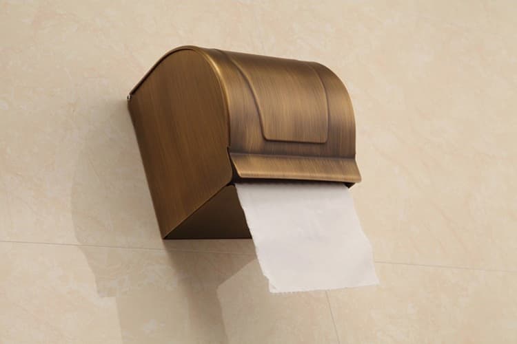 トイレットペーパーホルダー レトロ風金属調ペーパーホルダー