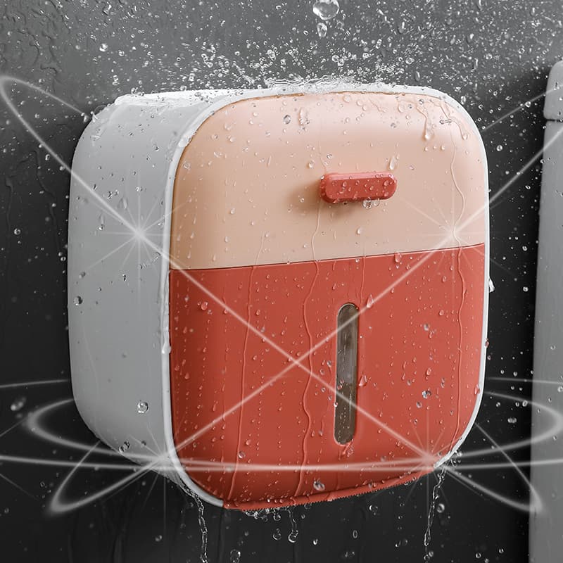 トイレットペーパーホルダー 多機能収納付き壁掛けトイレットペーパーホルダーカバー