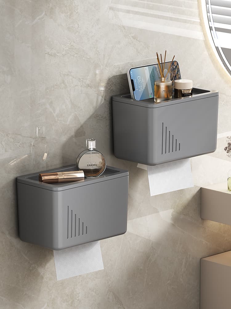 トイレットペーパーホルダー 多機能収納付きペーパーホルダー