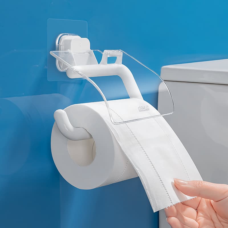 トイレットペーパーホルダー 透明アクリル トイレットペーパーホルダー