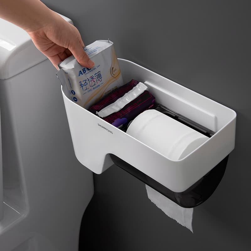 トイレットペーパーホルダー 多機能収納付きペーパーホルダー