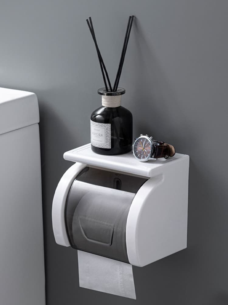 トイレットペーパーホルダー 多機能収納付き防水ペーパーホルダー