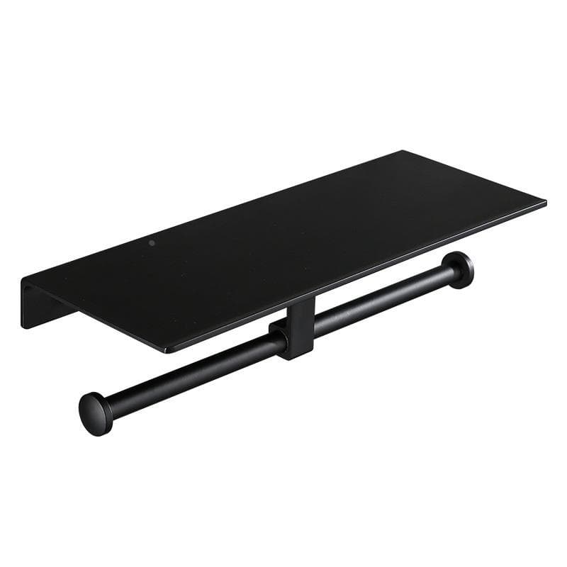 トイレットペーパーホルダー 棚付き二連ペーパーホルダー