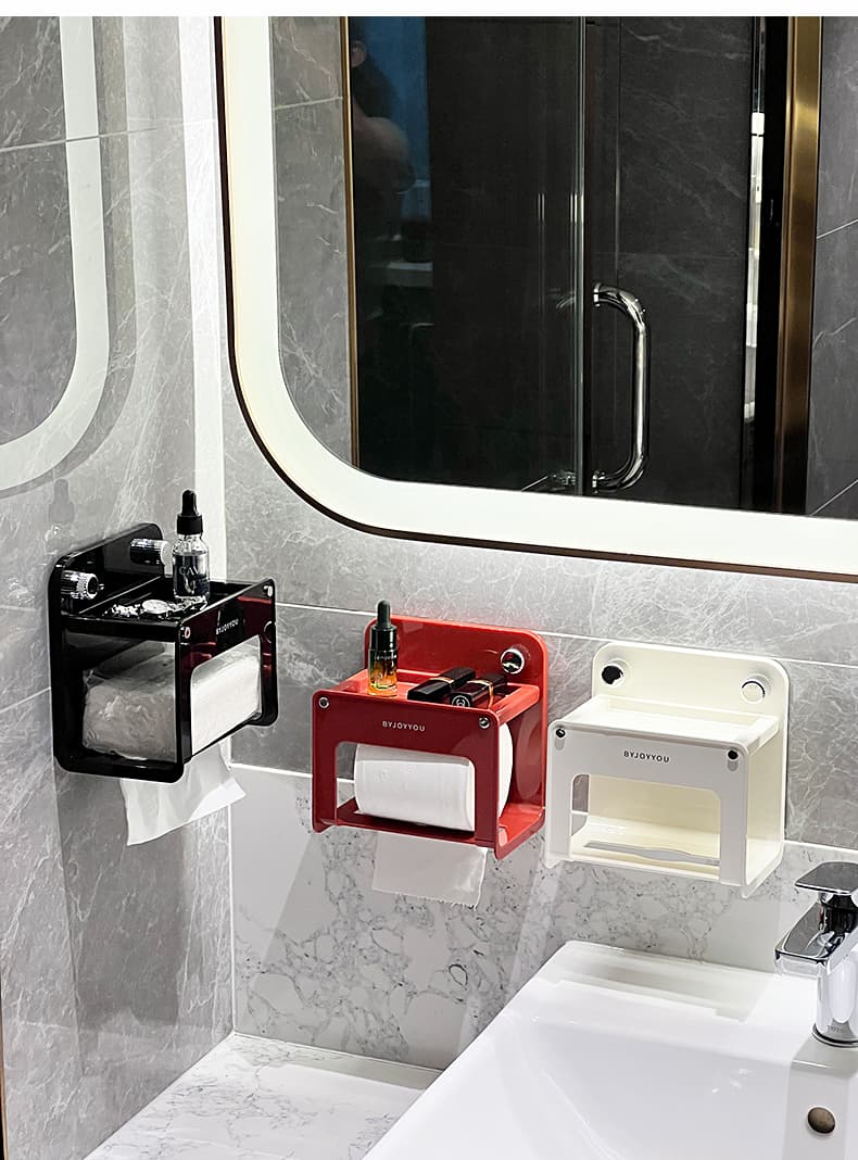 トイレットペーパーホルダー 多機能収納付きペーパーホルダー