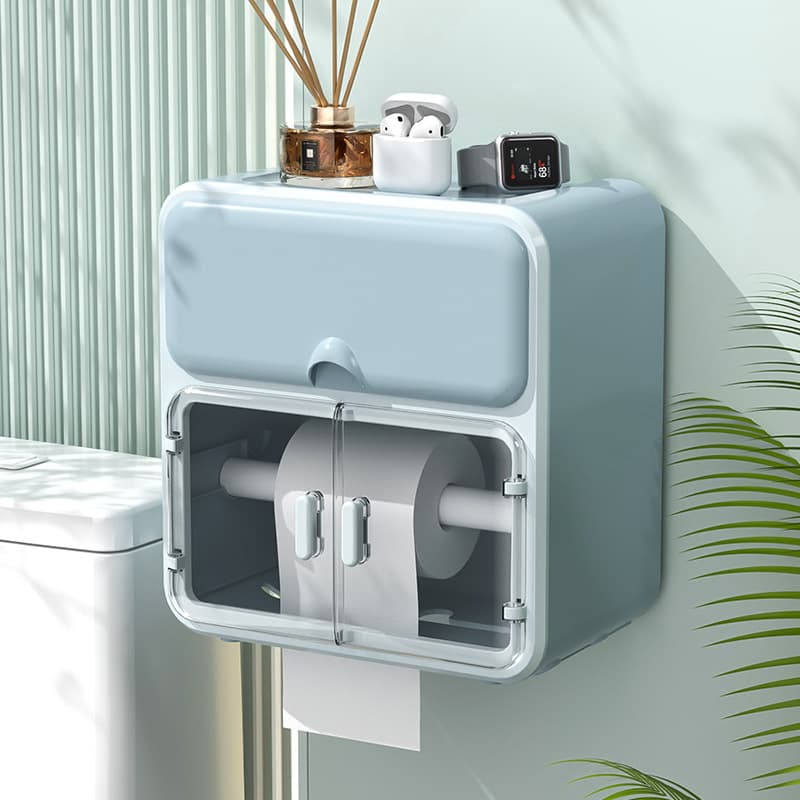 トイレットペーパーホルダー 多機能収納付きペーパーホルダー