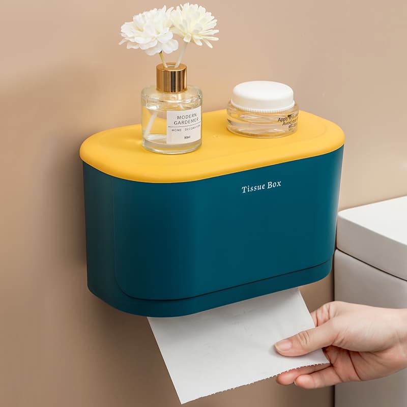 トイレットペーパーホルダー 収納付き壁掛けトイレットペーパーホルダー