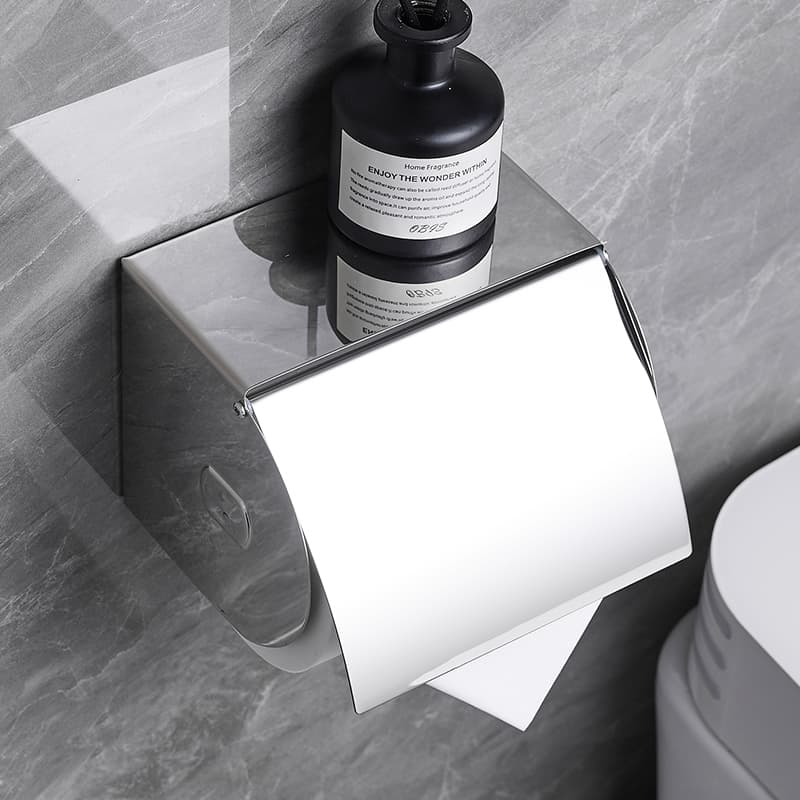 トイレットペーパーホルダー 棚付き壁掛けトイレットペーパーホルダーカバー