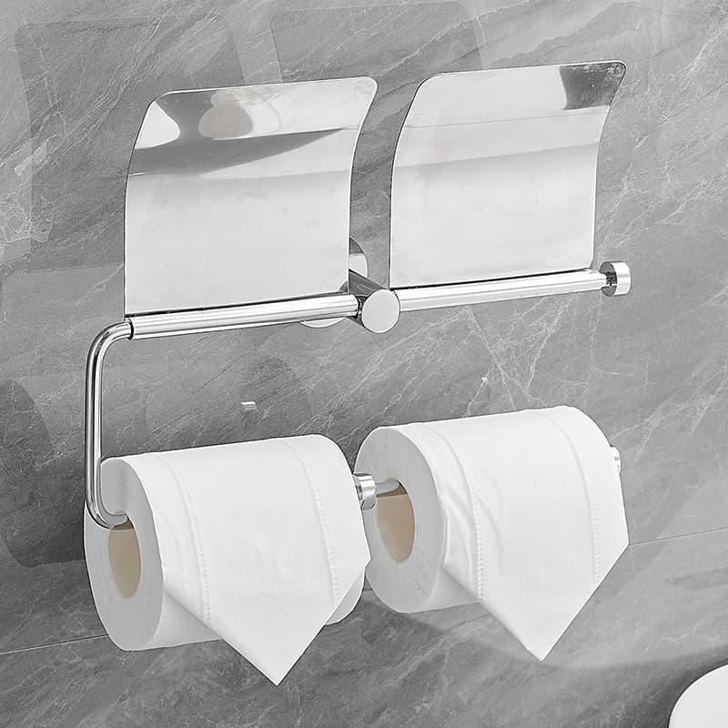 トイレットペーパーホルダー シンプル二連ペーパーホルダー