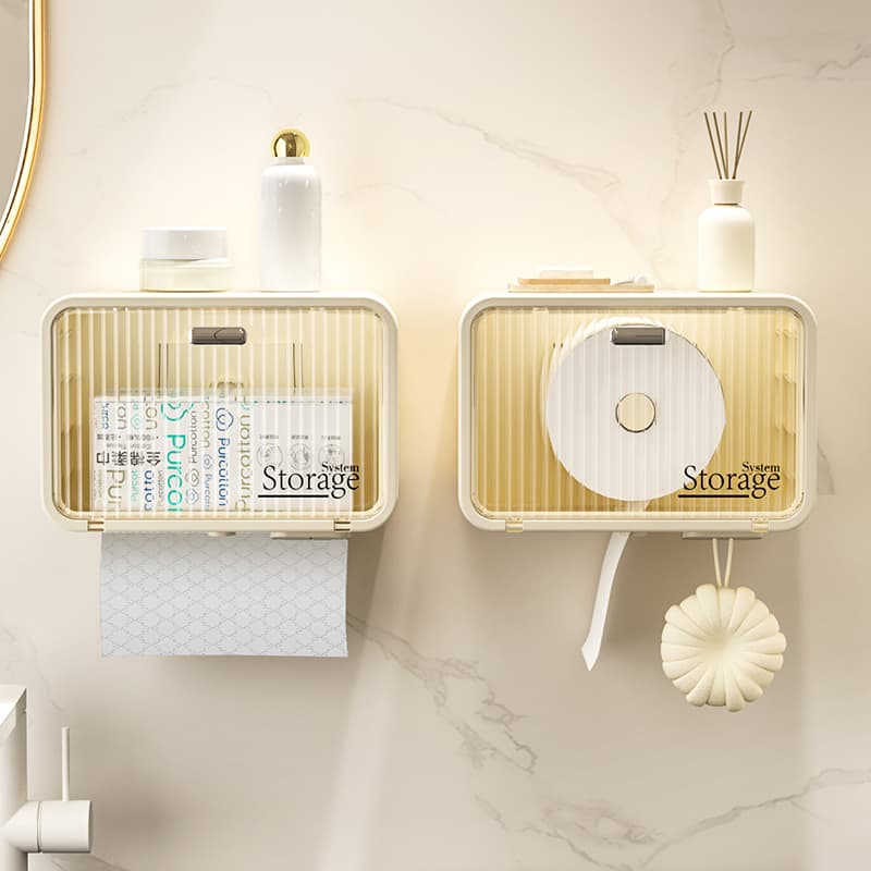 トイレットペーパーホルダー 多機能収納付きトイレットペーパーホルダーカバー