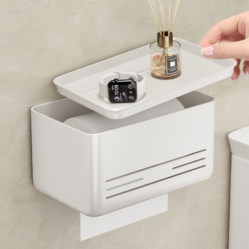 トイレットペーパーホルダー 多機能壁掛け式トイレットペーパーホルダー収納棚