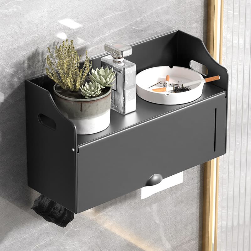 トイレットペーパーホルダー 壁掛け多機能収納棚付きトイレットペーパーホルダー