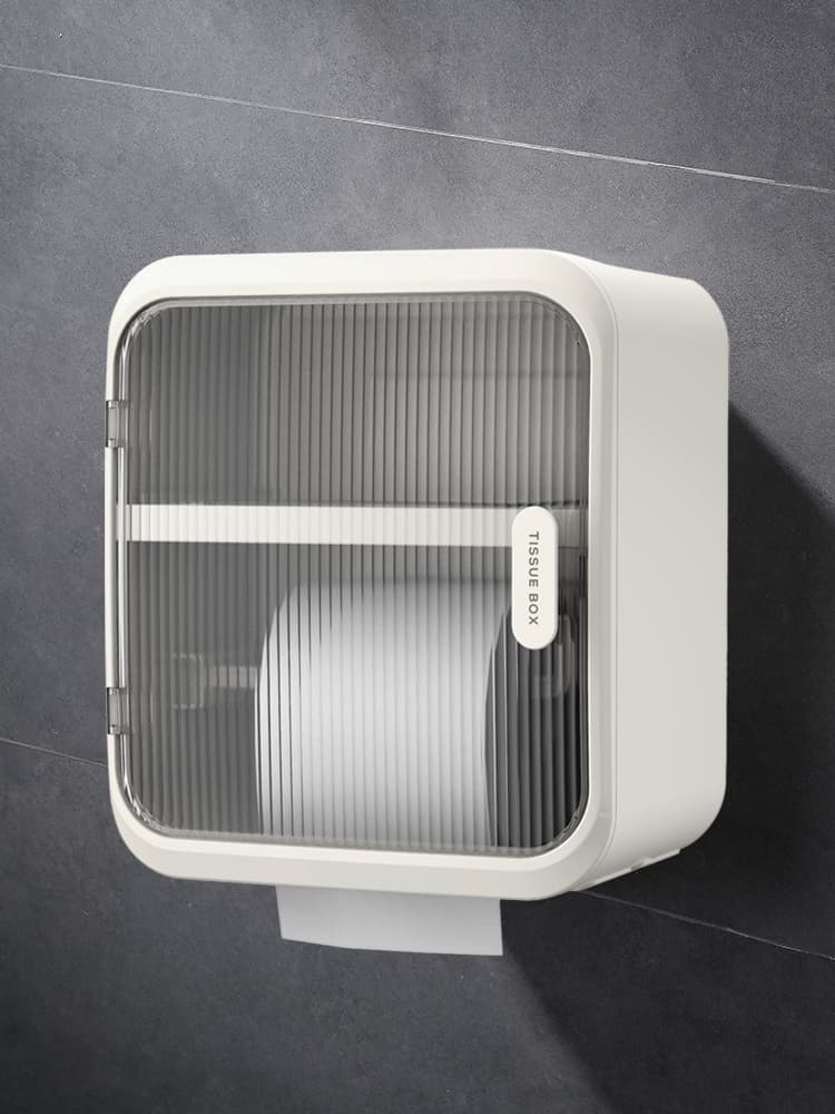 トイレットペーパーホルダー モダン防水収納付きペーパーホルダー