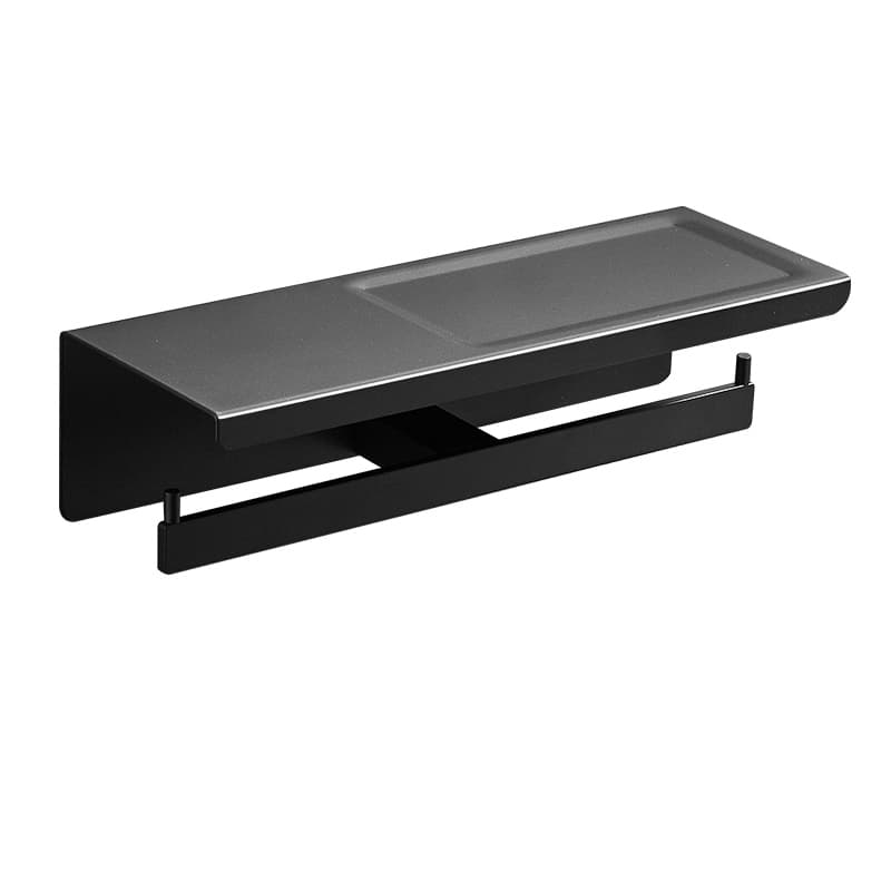 トイレットペーパーホルダー 多機能棚付き二連ホルダー