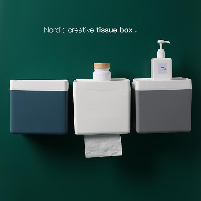 トイレットペーパーホルダー 収納力抜群マルチボックス棚