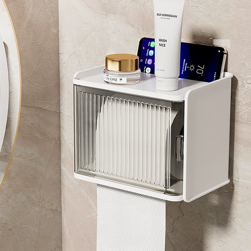 トイレットペーパーホルダー 多機能収納付きペーパーホルダー