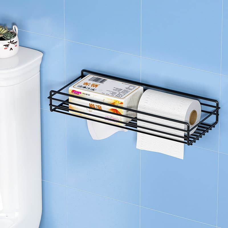 多機能壁掛け収納棚トイレットペーパーホルダー