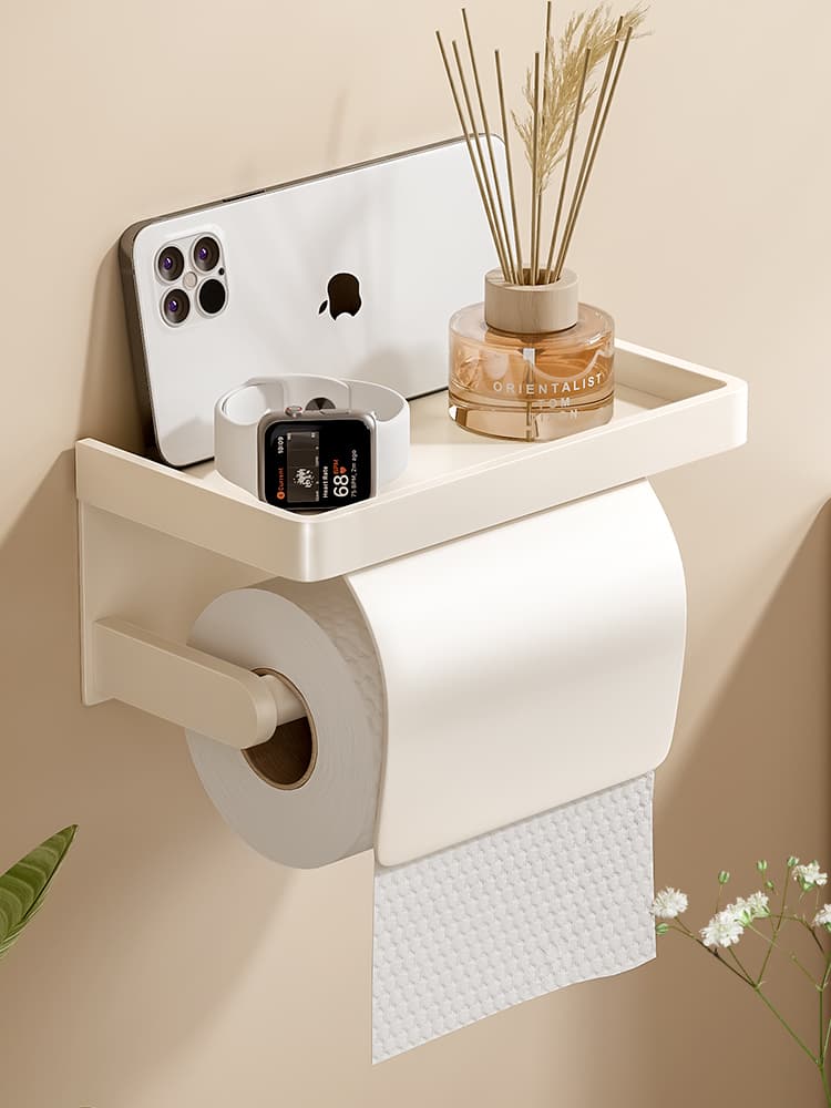 トイレットペーパーホルダー 多機能収納付きペーパーホルダー