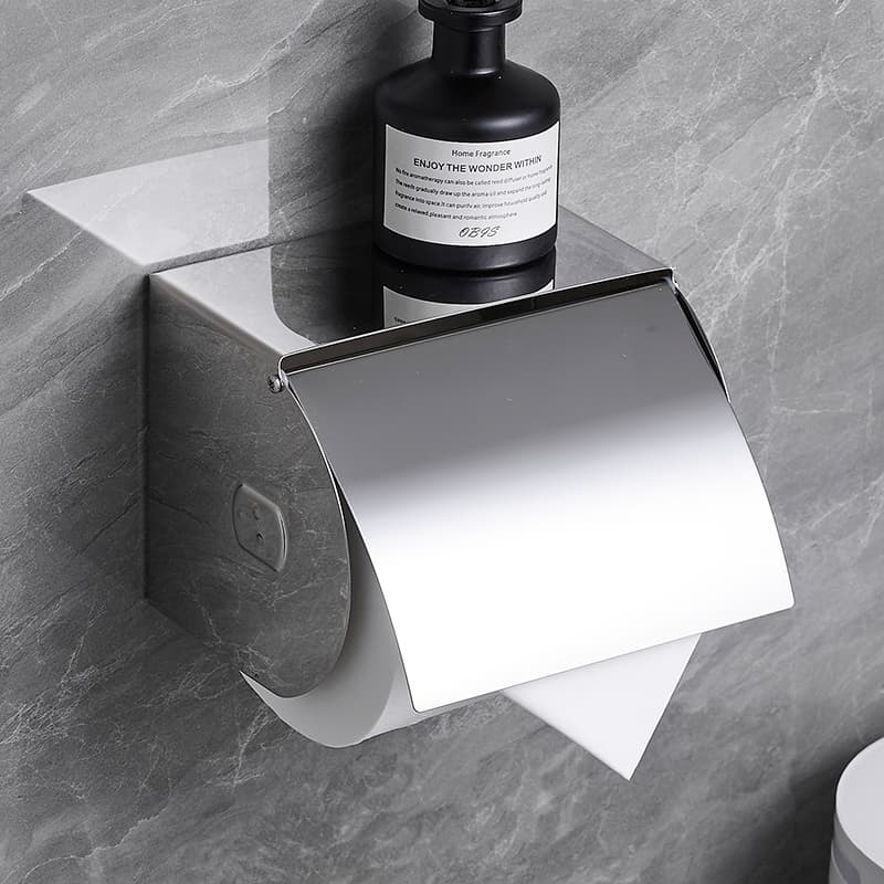 トイレットペーパーホルダー 棚付き壁掛けトイレットペーパーホルダーカバー