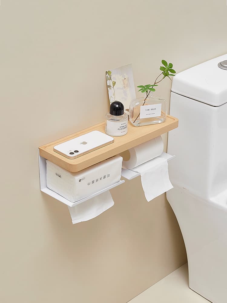トイレットペーパーホルダー 多機能収納付きトイレットペーパーホルダー