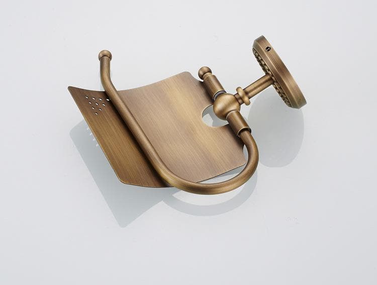 トイレットペーパーホルダー アンティーク調ロープ模様ホルダーカバー