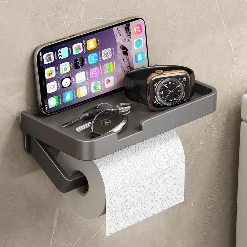 トイレットペーパーホルダー 多機能収納付きペーパーホルダー