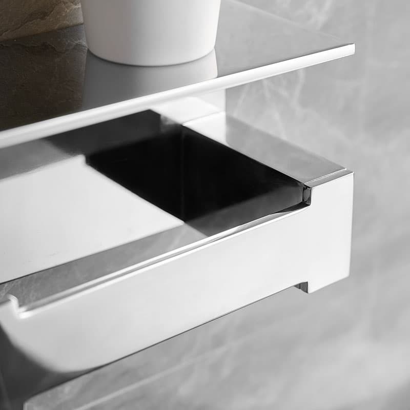 トイレットペーパーホルダー 多機能棚付きペーパーホルダー