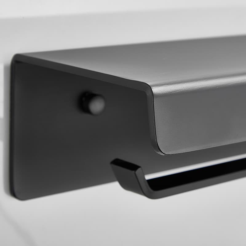 トイレットペーパーホルダー スマホ・小物置き対応棚付き2連ペーパーホルダー