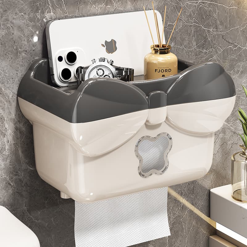 トイレットペーパーホルダー 多機能収納付きペーパーホルダー