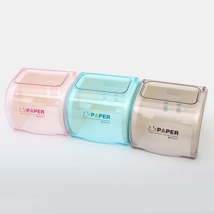 トイレットペーパーホルダー クリア防水トイレットペーパーカバー