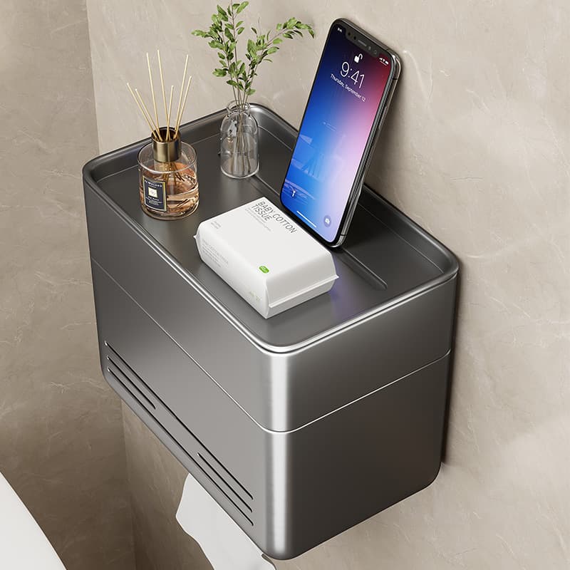 トイレットペーパーホルダー 多機能収納付きトイレットペーパーホルダー