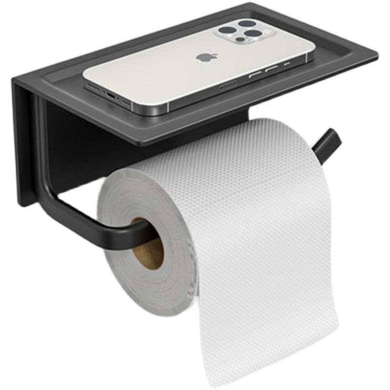 トイレットペーパーホルダー 多機能スマホ置き棚付きペーパーホルダー