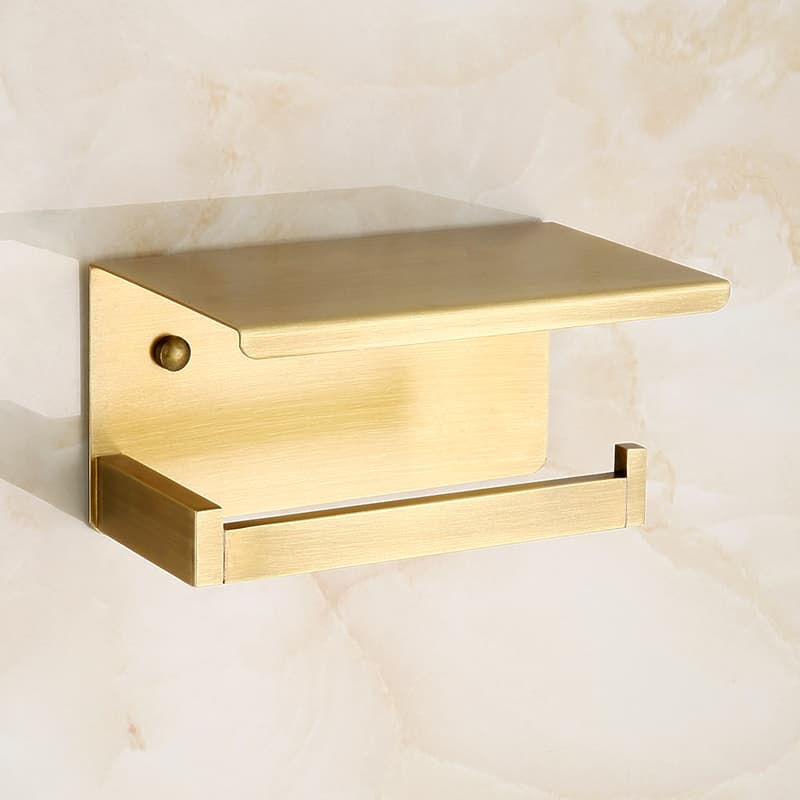 トイレットペーパーホルダー 多機能スマホ置き棚付きペーパーホルダー